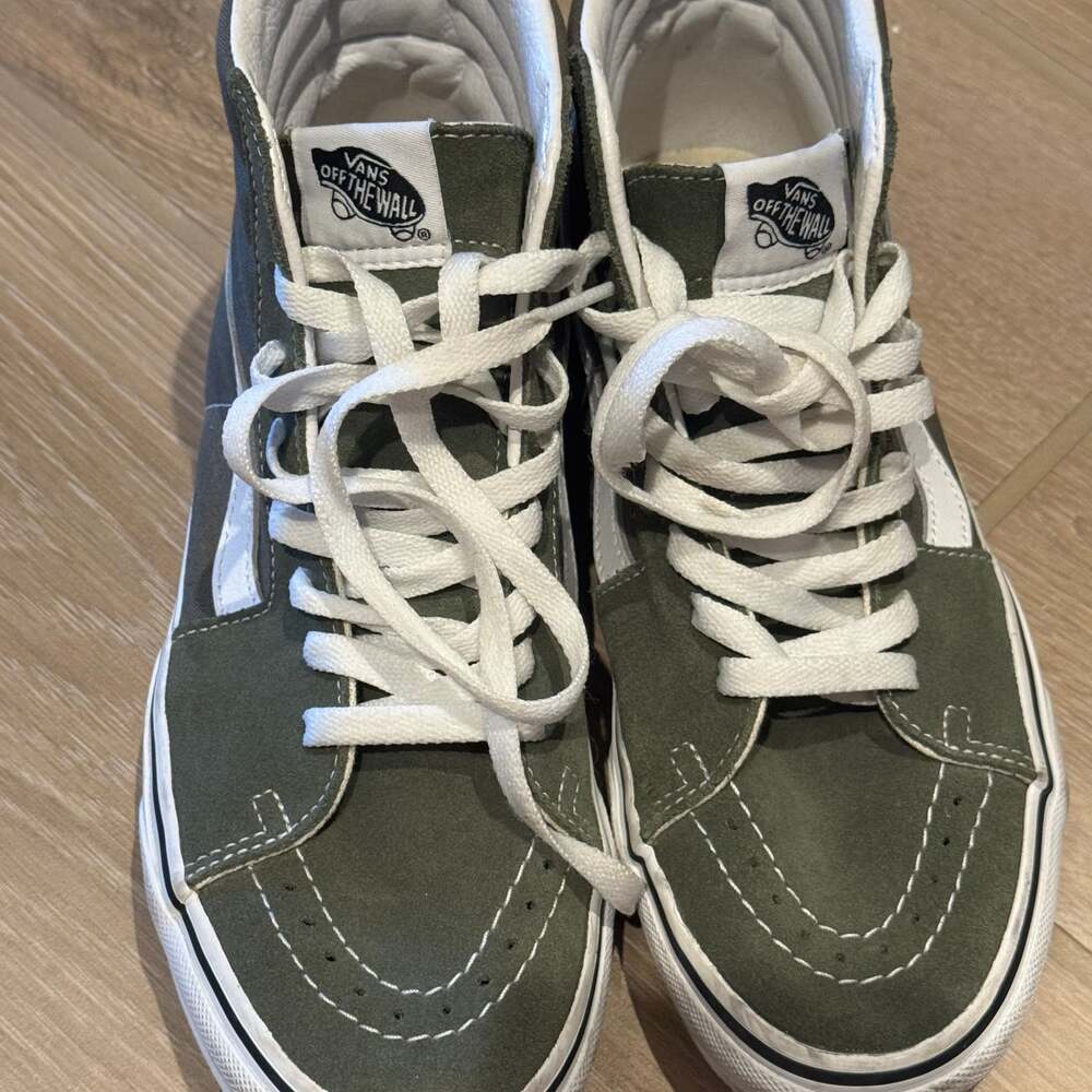 Vans Sk8-Hi Thyme/True White Skate Shoes Mens 7/ Womens 8.5